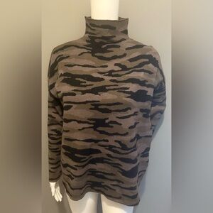 Tahari Women's Camouflage Turtleneck Sweater